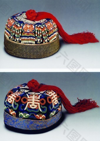 中式古典龙纹帽子