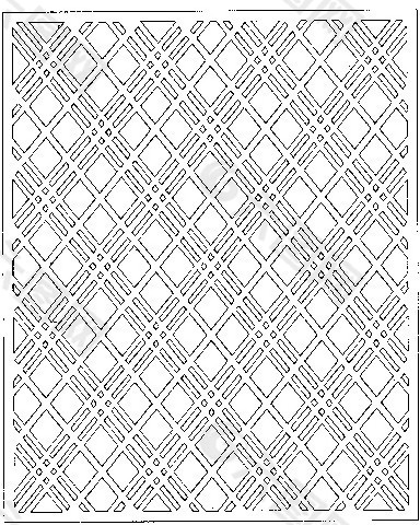 田子格形花纹镂空黑白图案