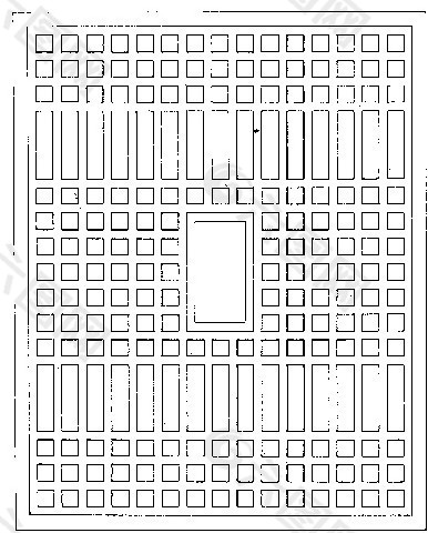 简单花纹镂空黑白图案