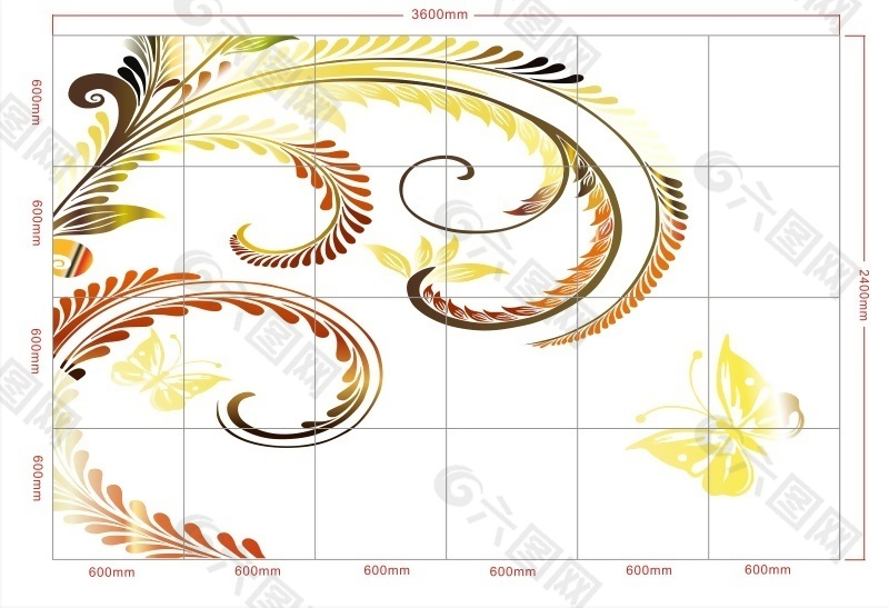 花纹背景墙素材