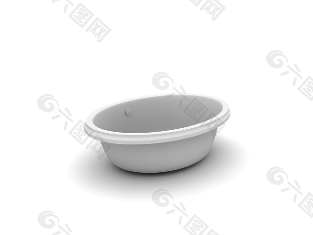 圆形小型浴缸模型