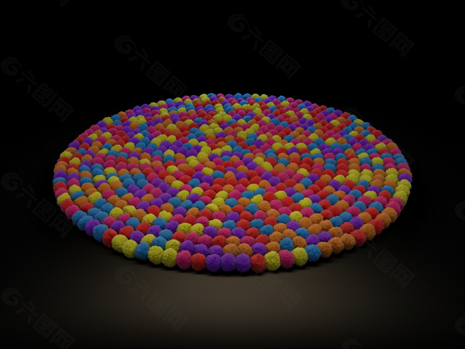 圆形地毯模型