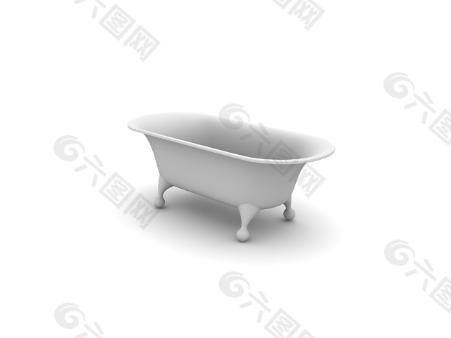 四脚浴缸模型