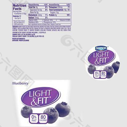 蓝莓口味酸奶包装盒设计