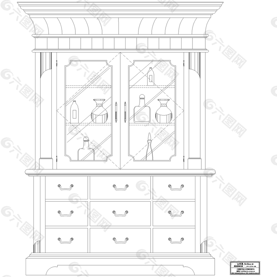 平面柜子CAD图纸