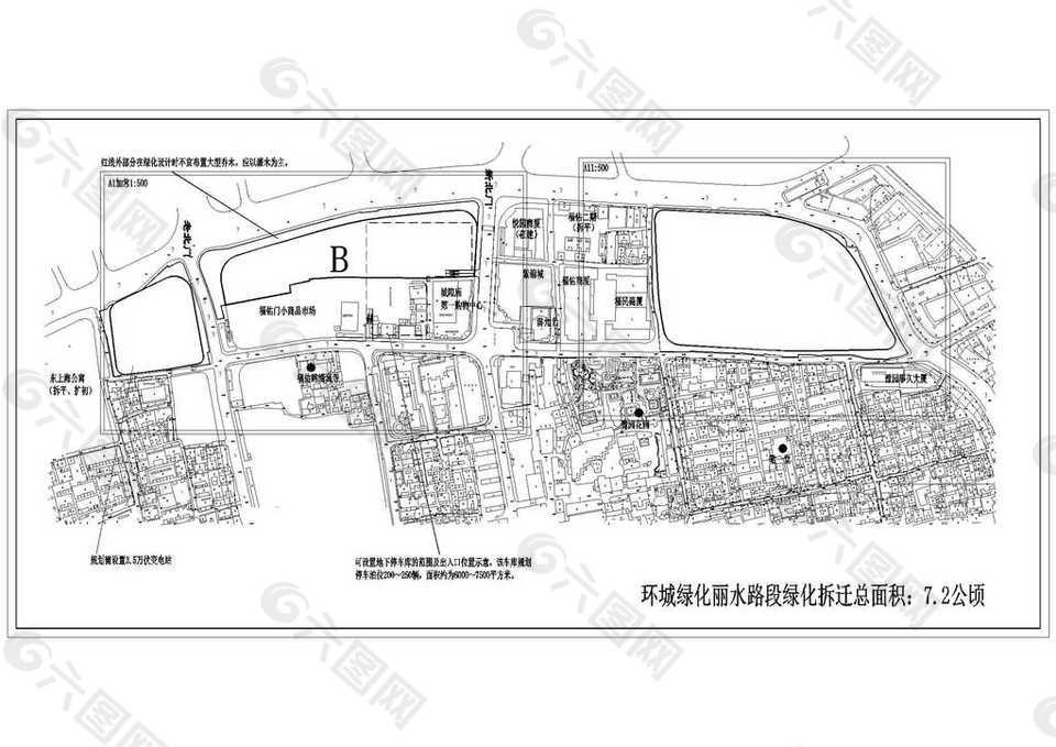 上海豫园古城公园施工原始文件图纸