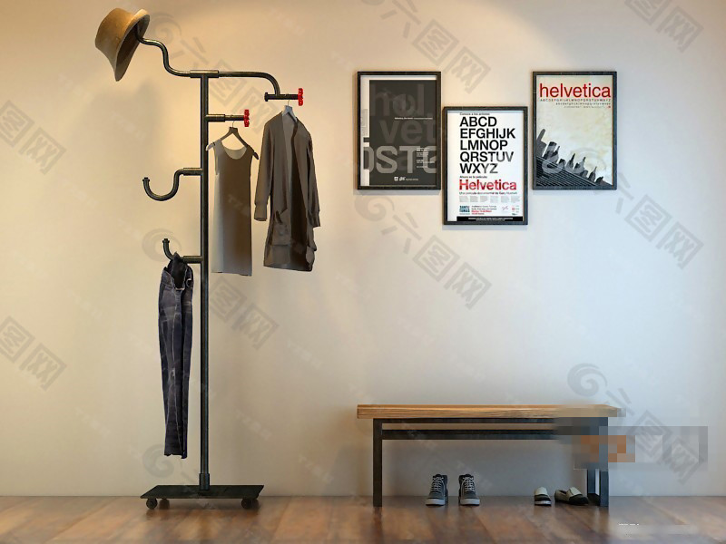 简约单个衣架