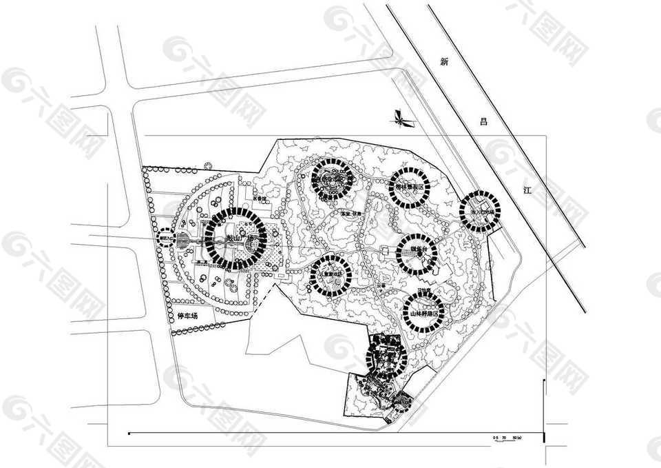 公园景观设计功能分析图纸