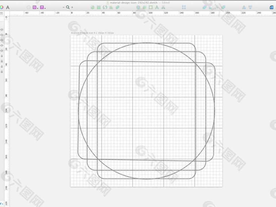 图标设计网格模板sketch素材
