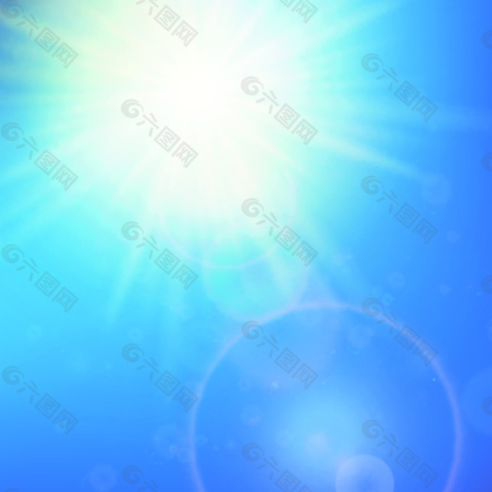 夏日炎炎的天空矢量素材