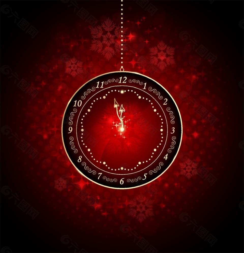 红色简单钟表矢量素材背景素材免费下载(图片编号:8873886)