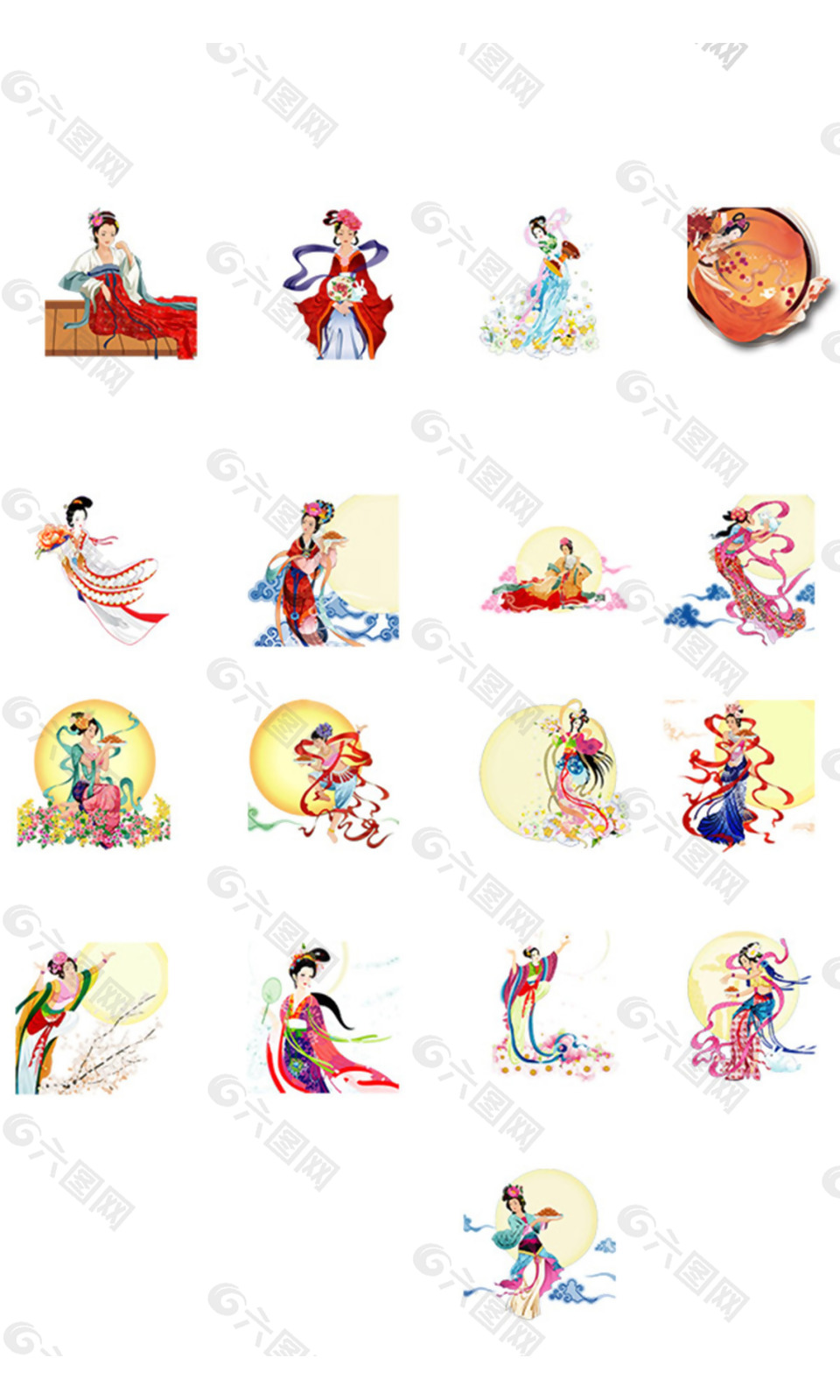 卡通嫦娥人物图案