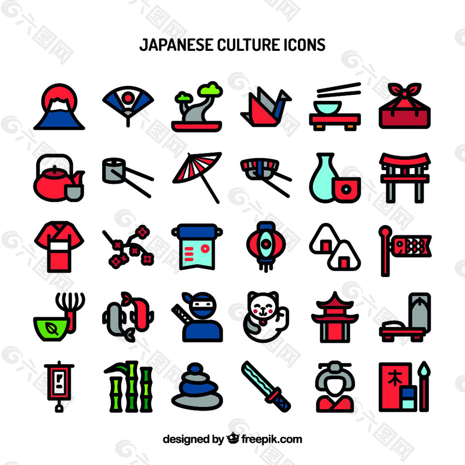 日本图标彩色图标素材icon