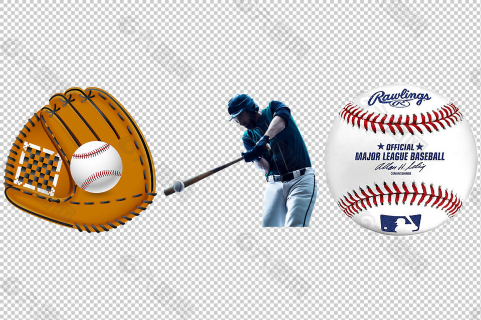 棒球装备免抠png透明图层素材