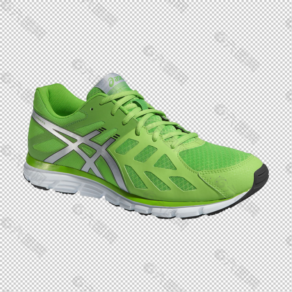 绿色跑鞋免抠png透明图层素材