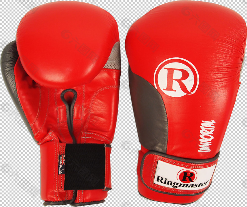 红色的拳击手套免抠png透明图层素材