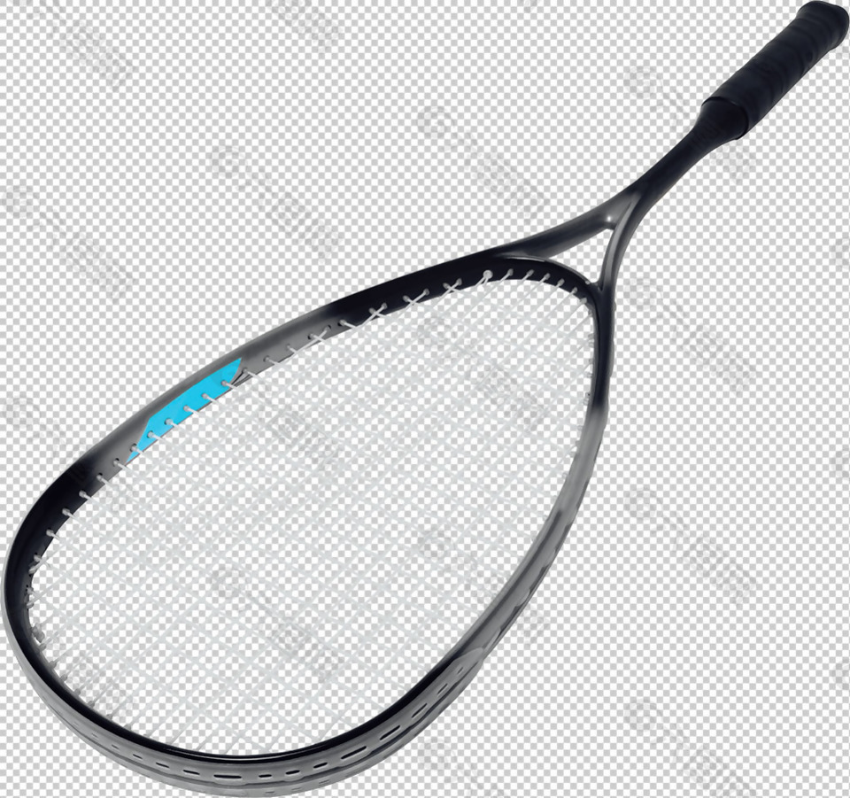 灰色网球拍免抠png透明图层素材