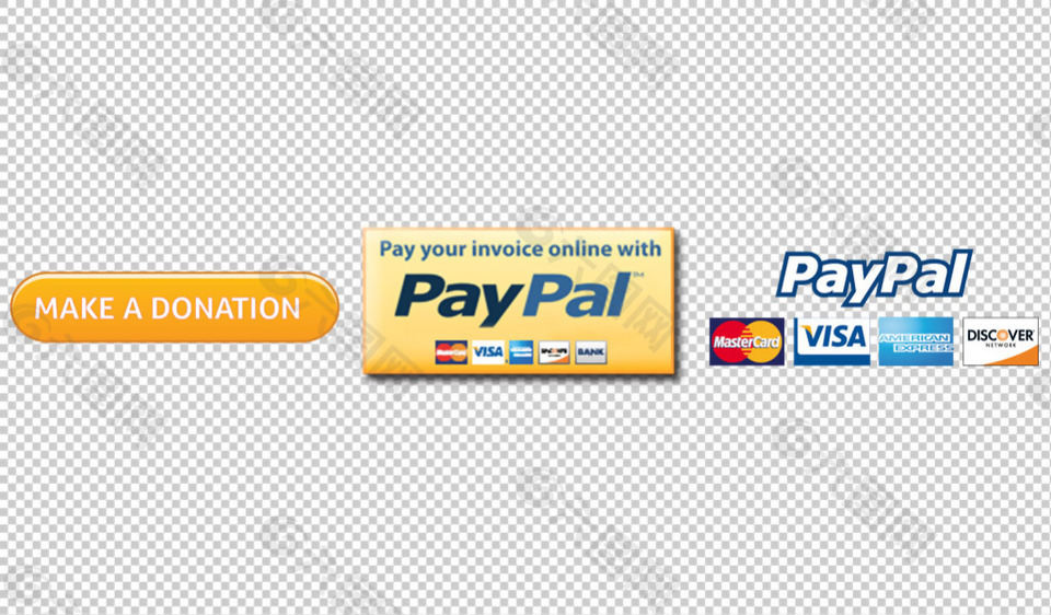 信用卡支付标志免抠png透明图层素材