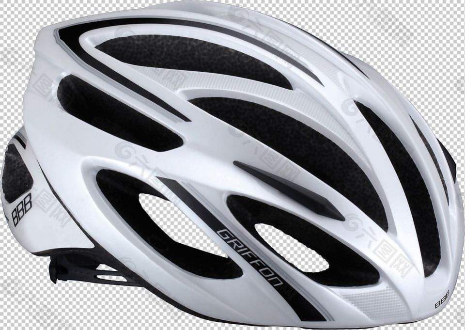 灰色自行车头盔免抠png透明图层素材
