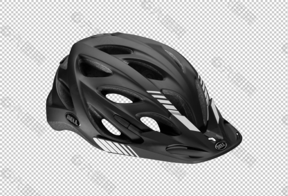 时尚黑色自行车头盔免抠png透明图层素材
