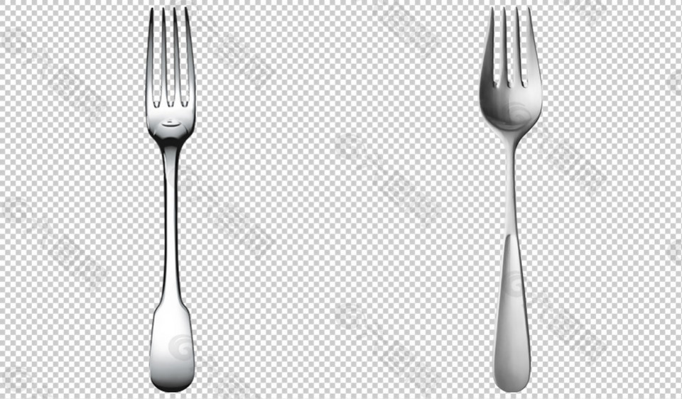 金属刀叉免抠png透明图层素材