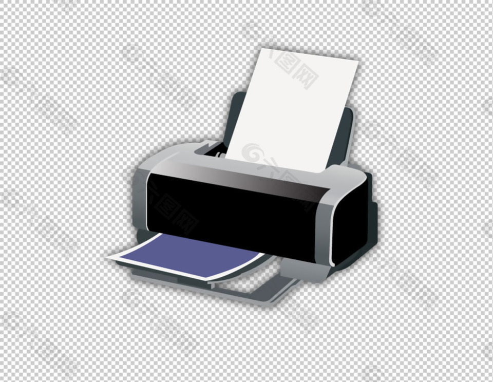 办公文员打印机免抠png透明图层素材