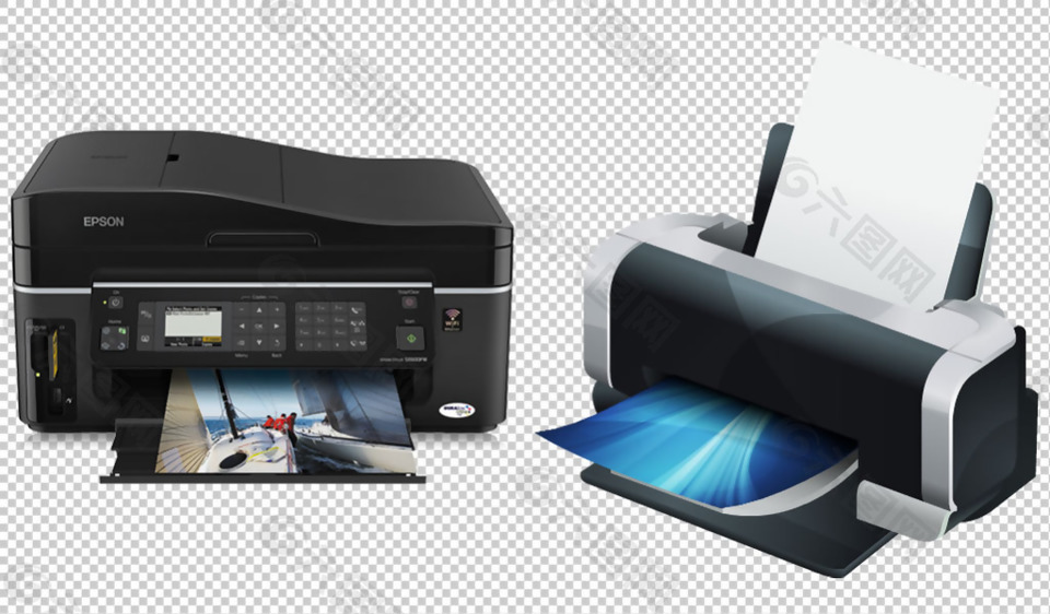 激光彩色打印机免抠png透明图层素材