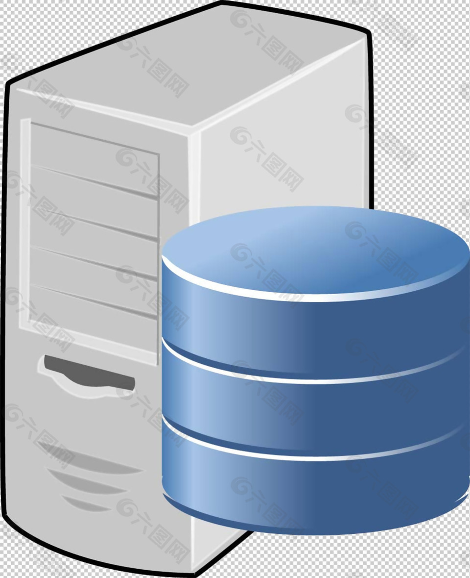 手绘灰色服务器免抠png透明图层素材