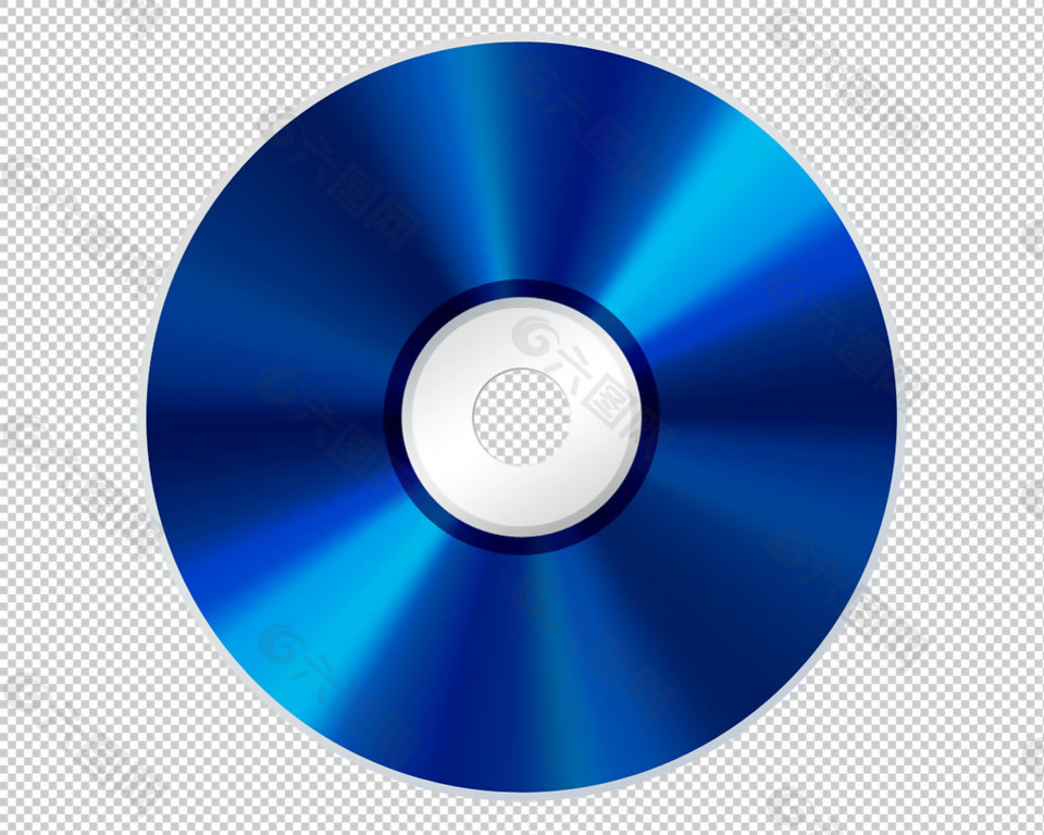 蓝色cd光盘免抠png透明图层素材