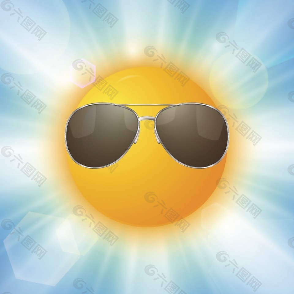 戴眼镜的太阳矢量合集