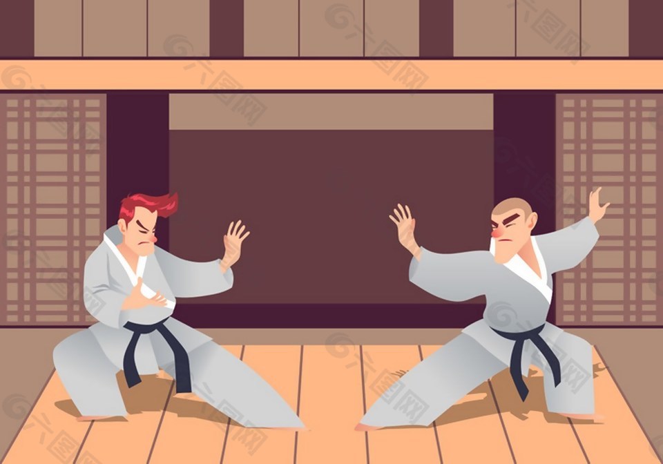 日本武士矢量素材