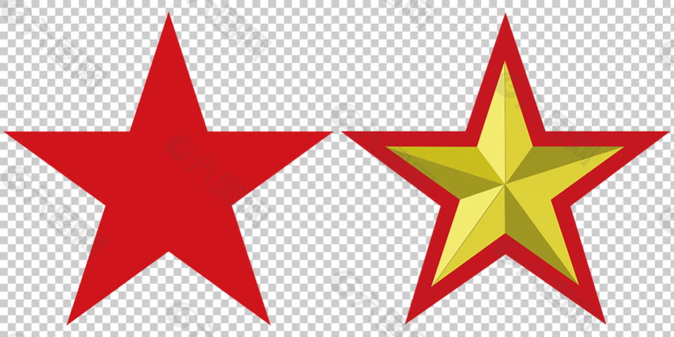 革命红星logo免抠png透明图层素材