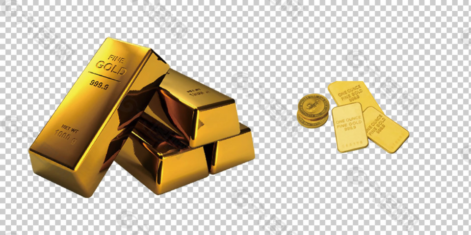 黄金砖免抠png透明图层素材