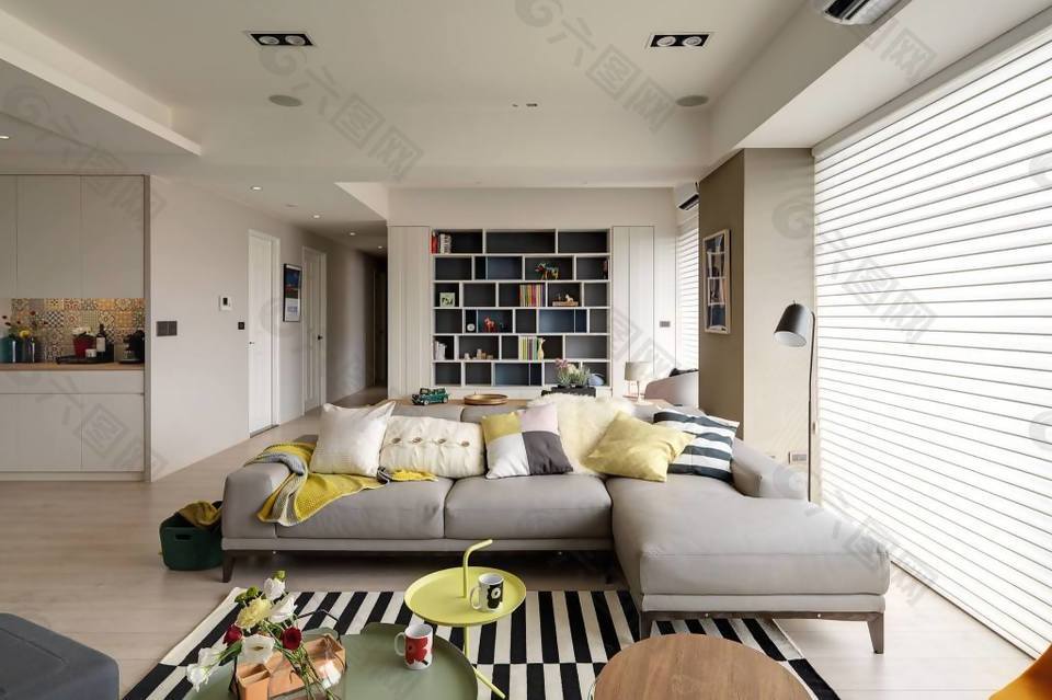 中户型北欧温馨风格的客厅效果图设计