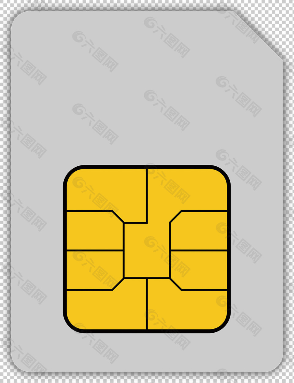 手机卡图标免抠png透明图层素材