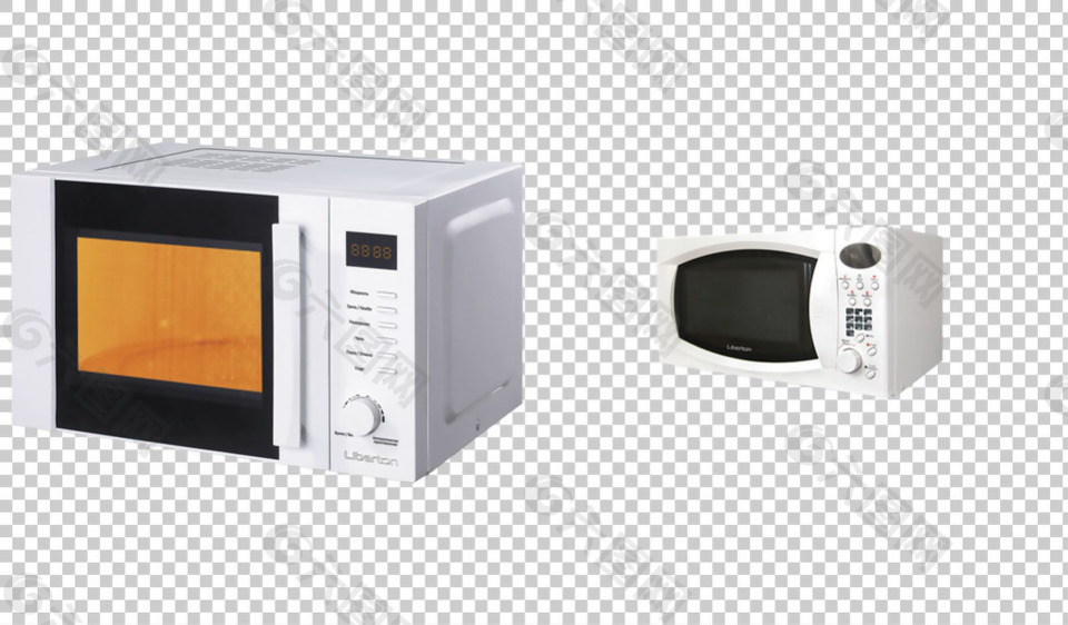 微波炉海报免抠png透明图层素材