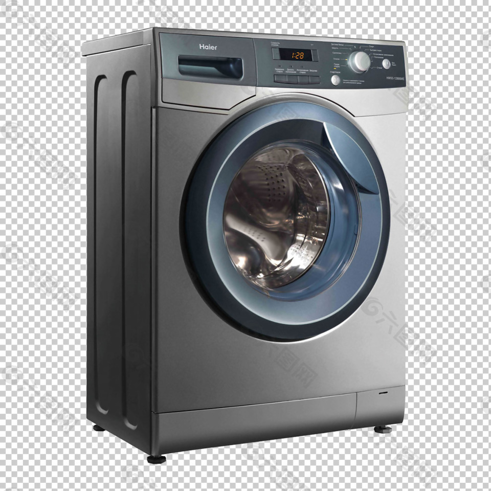 滚筒洗衣机图片免抠png透明图层素材