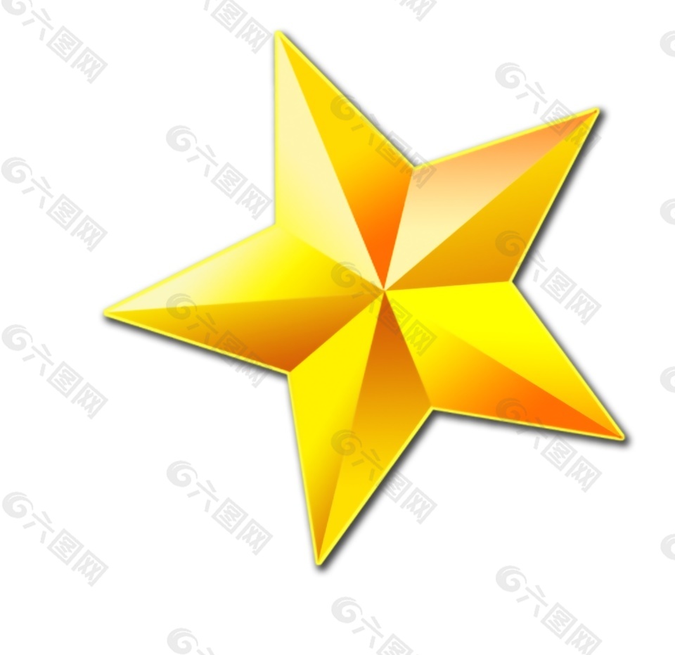 金色五角星国庆元素图