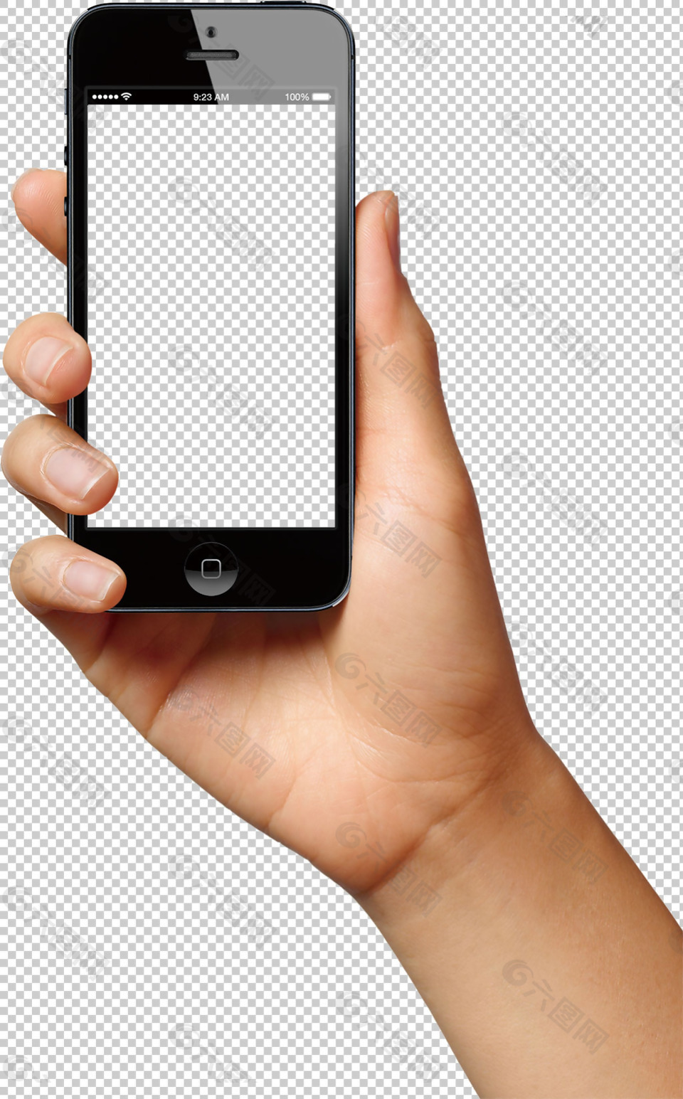 手持智能手机图片免抠png透明图层素材
