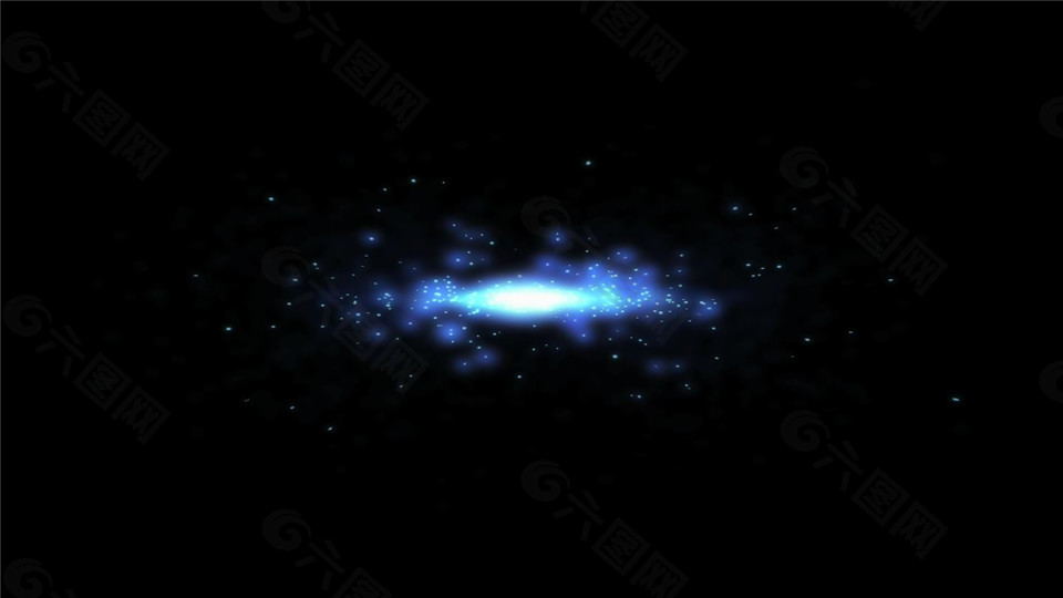 蓝色光斑粒子动态视频素材