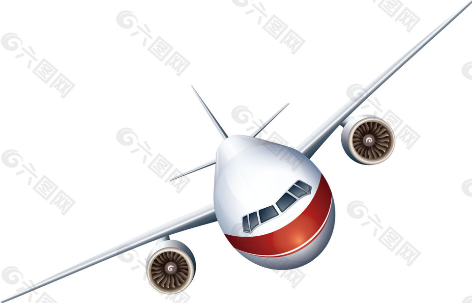 手绘白色飞机元素