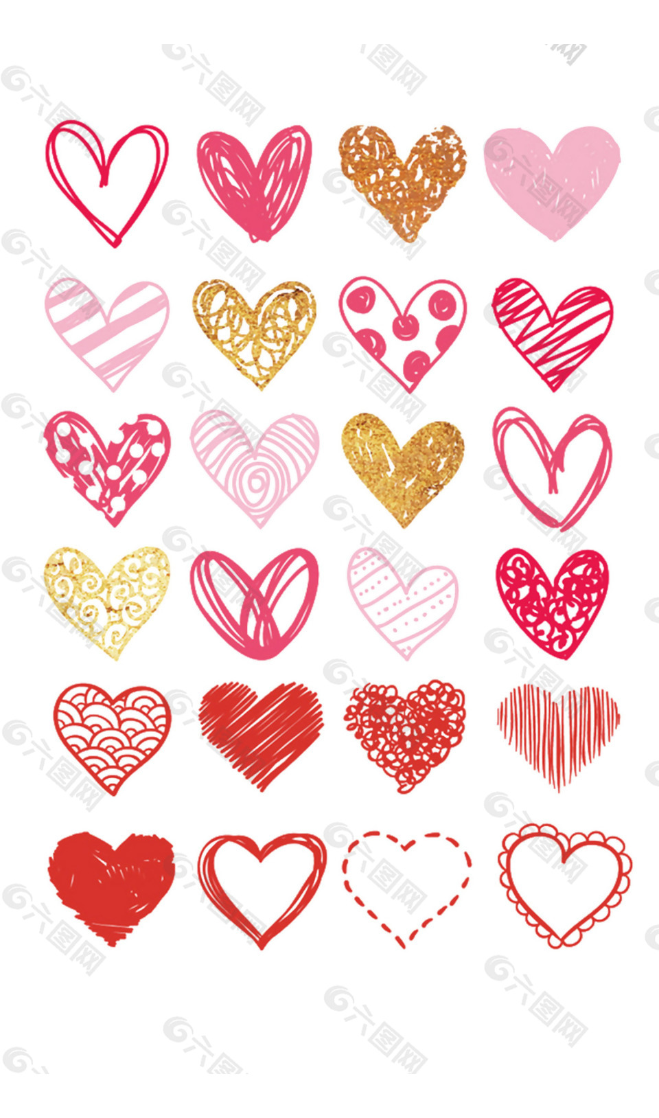 爱心手绘图案集合