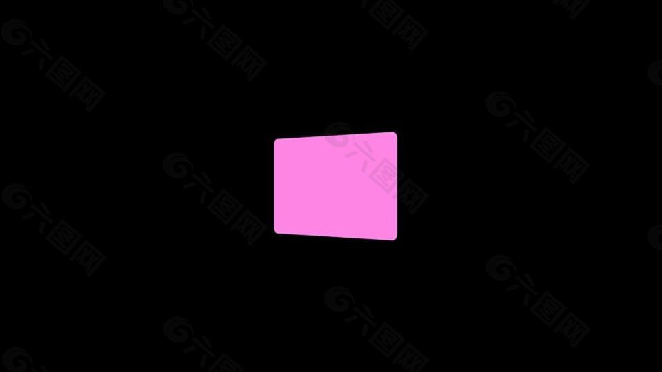 粉色正方形转场视频素材