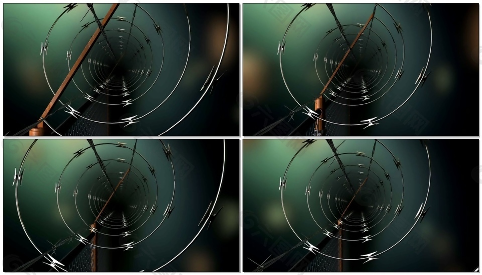 蜘蛛网时光隧道视频素材