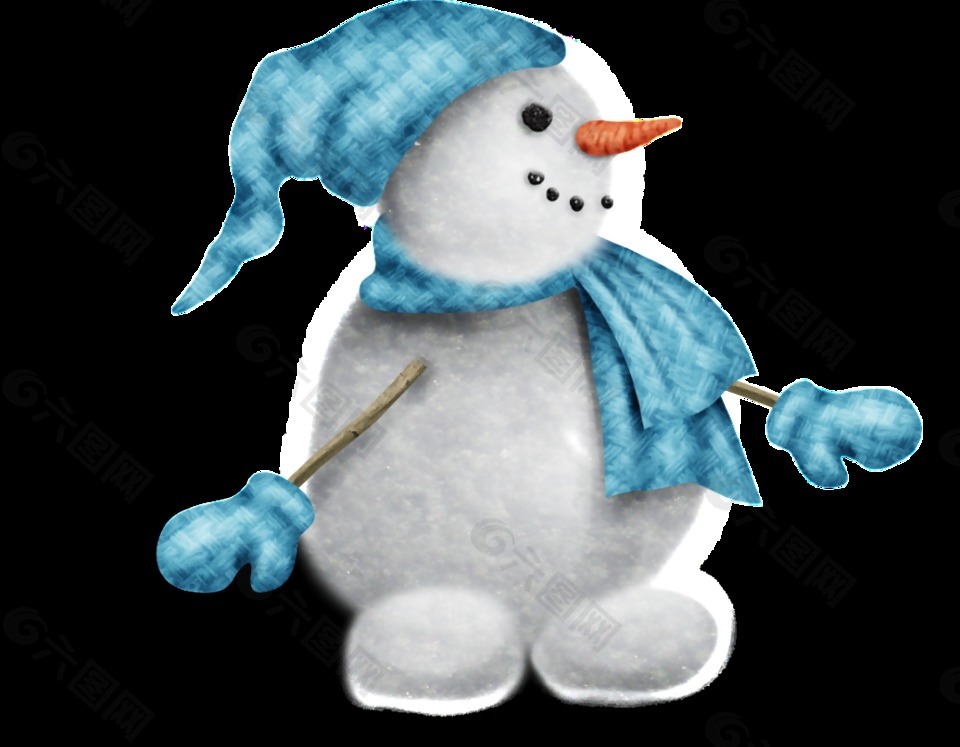 简约免扣雪人素材