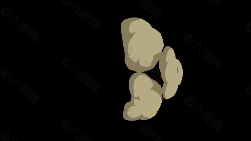 爆炸烟气二维效果转场过渡视频