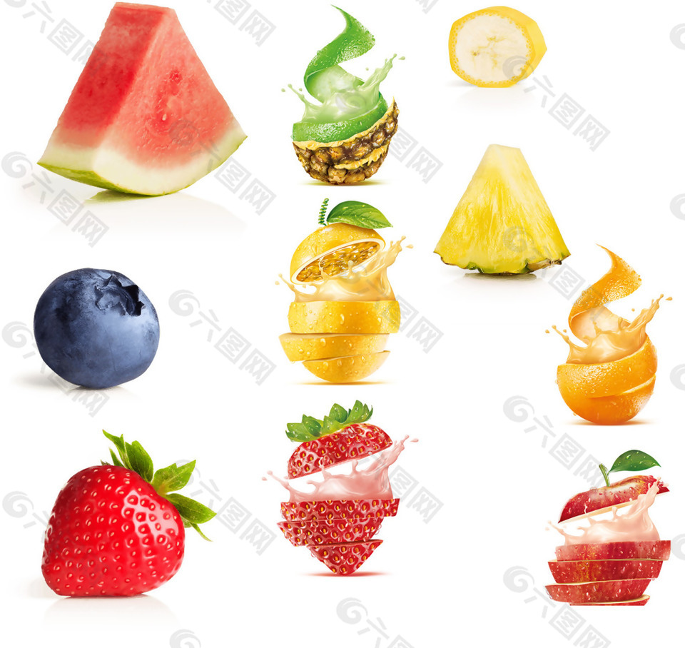 水果集合元素图案