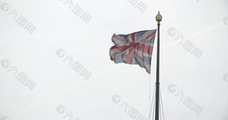 英国国旗在Westminster飘扬