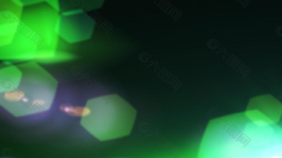 绿色光斑粒子动态视频素材