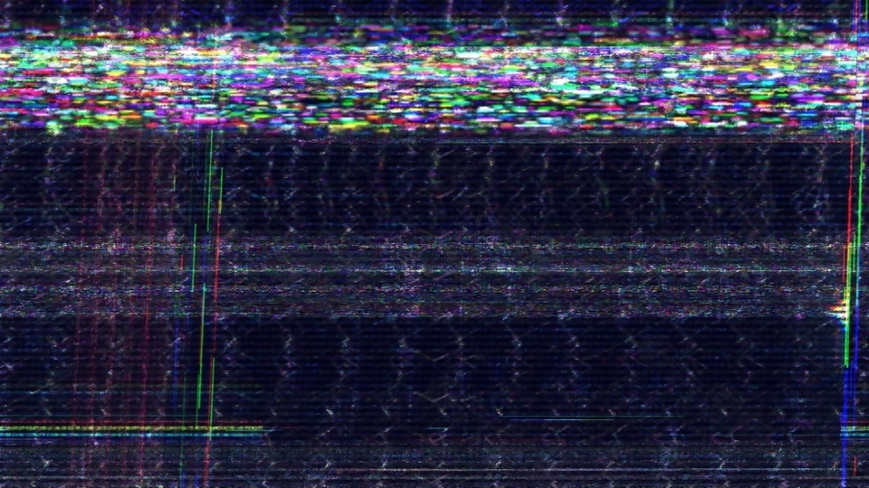 雪花线条变化信号故障特效视频素材